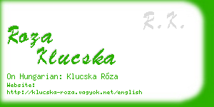 roza klucska business card